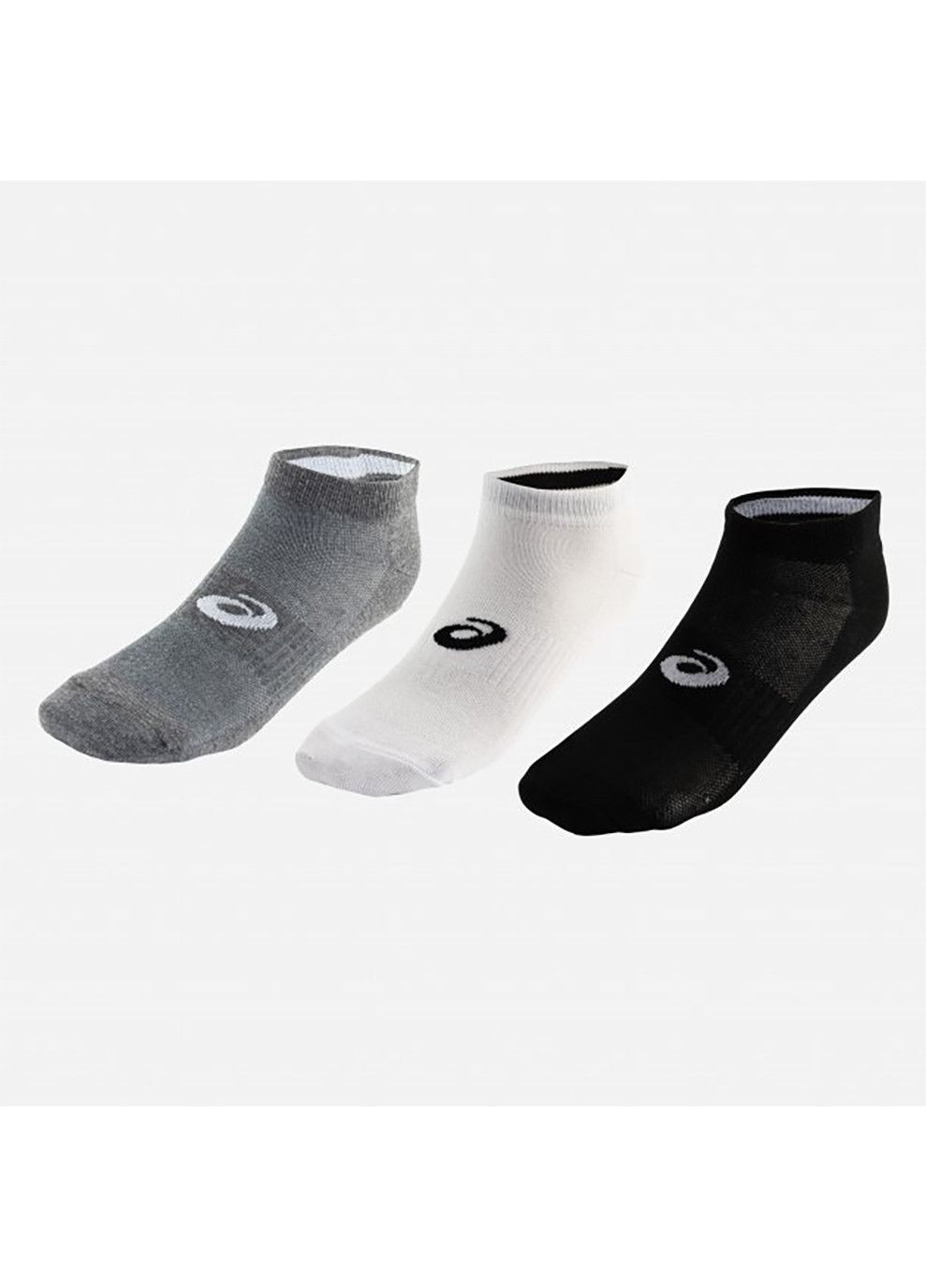 Комбіновані шкарпетки 3ppk ped sock білий, сірий, чорний уні Asics однотонні (333960864)