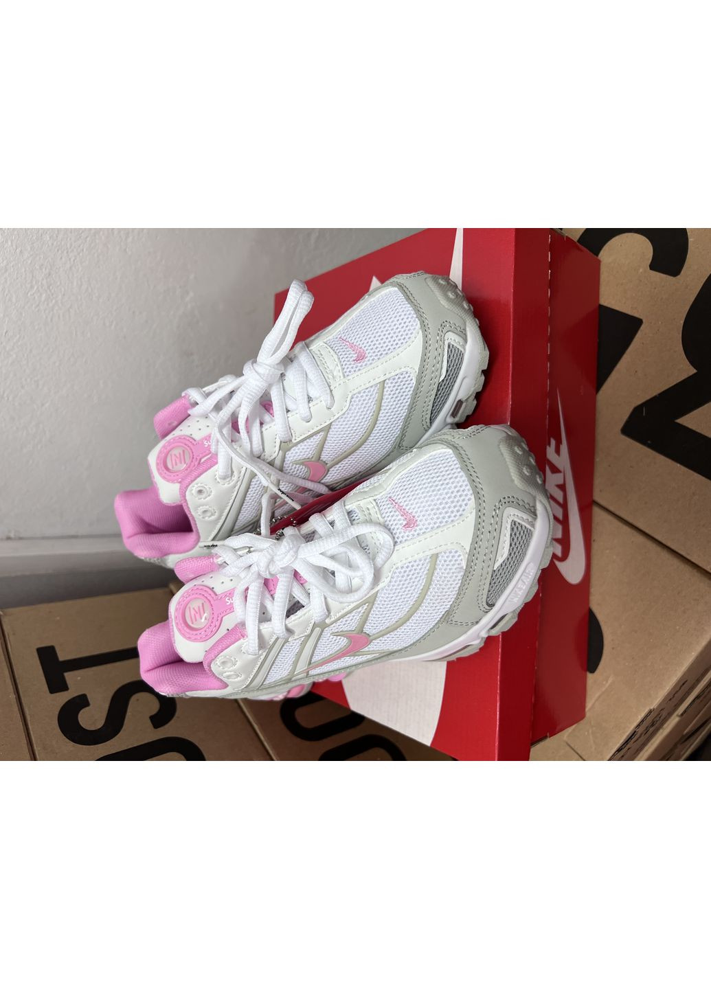 КРОССОВКИ ЖЕНСКИЕ NIKE SHOX RIDE 2 SUPREME WHITE PINK НАЙК ШОКС No Brand розовые демисезоны (367177952)