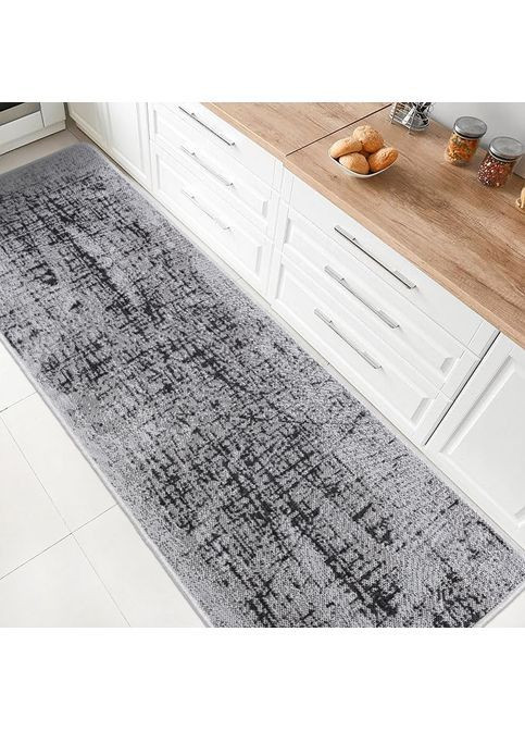 Килим на кухню на гумовій основі Kitchen 1972608 67х200 см світло-сірий Karat (363977550)