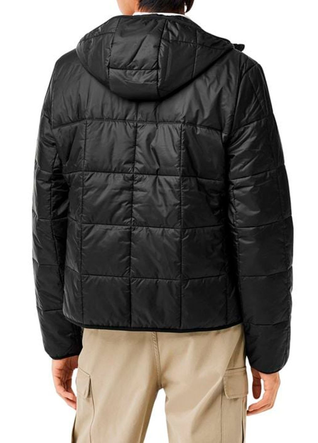 Черная демисезонная короткая черная куртка lacoste No Brand