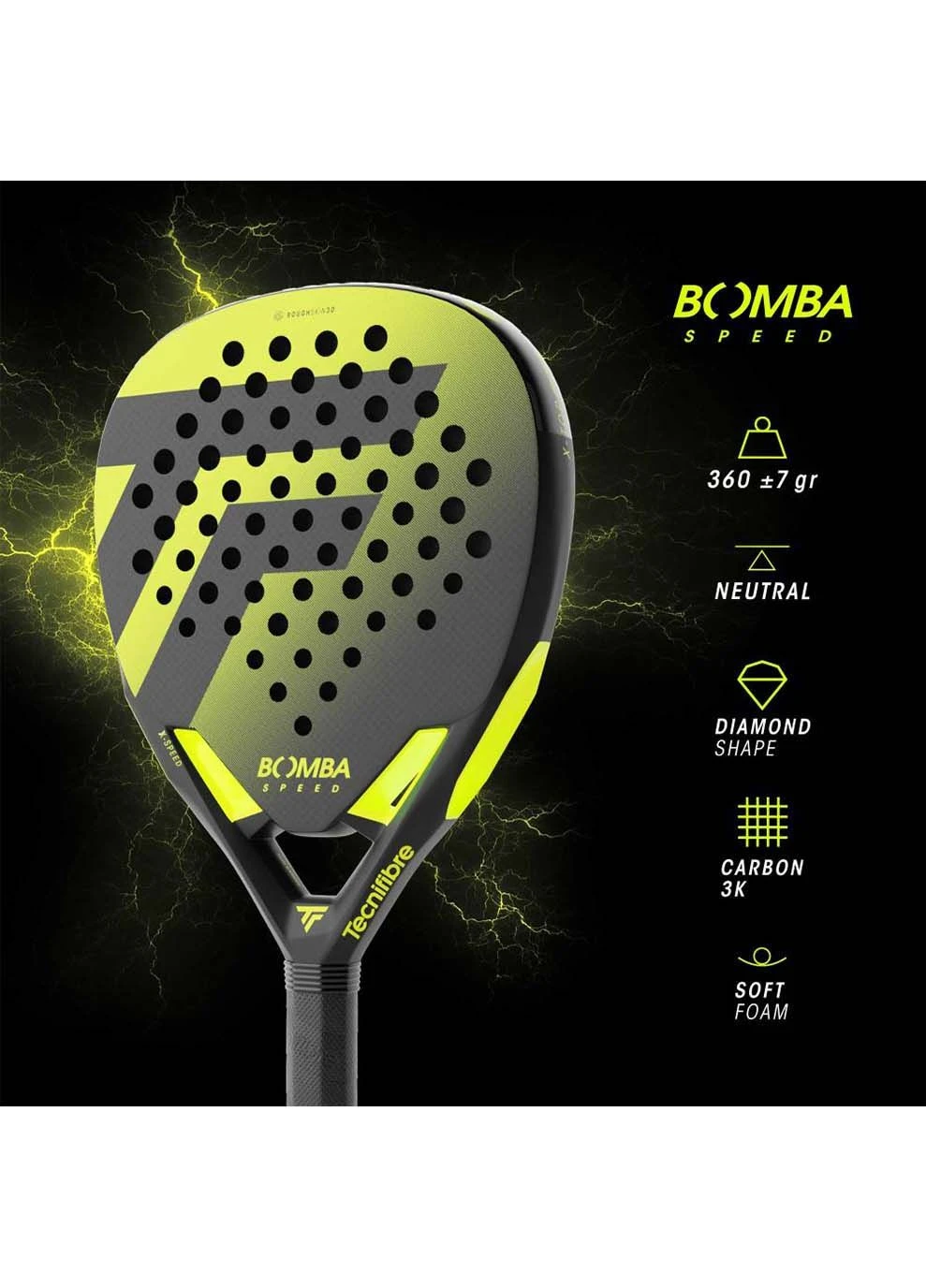 Ракетка для падл тенісу Padel Boomba Speed Tecnifibre (395627319)