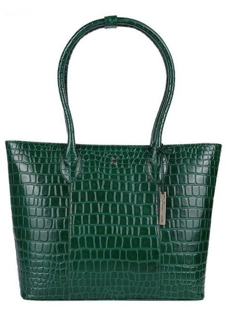 Сумка тоут через плече жіноча шкіряна середня Зелений 36050 Ashwood (338182718)