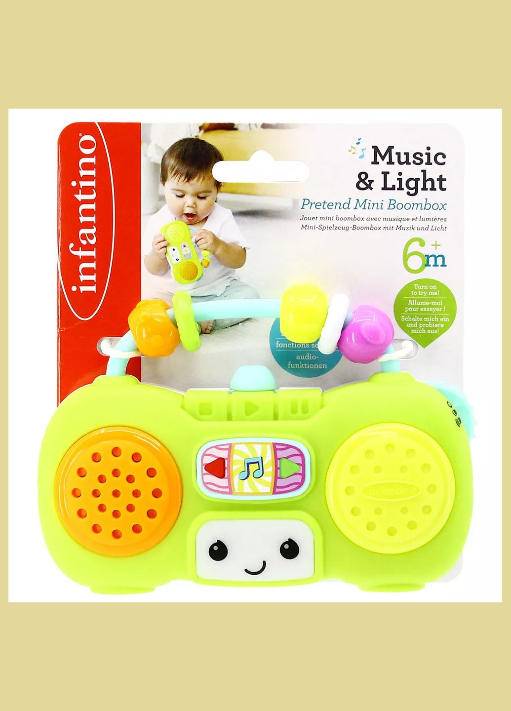 Іграшка музична Міні-програвач із музикою та світлом (307038) Infantino (330057577)