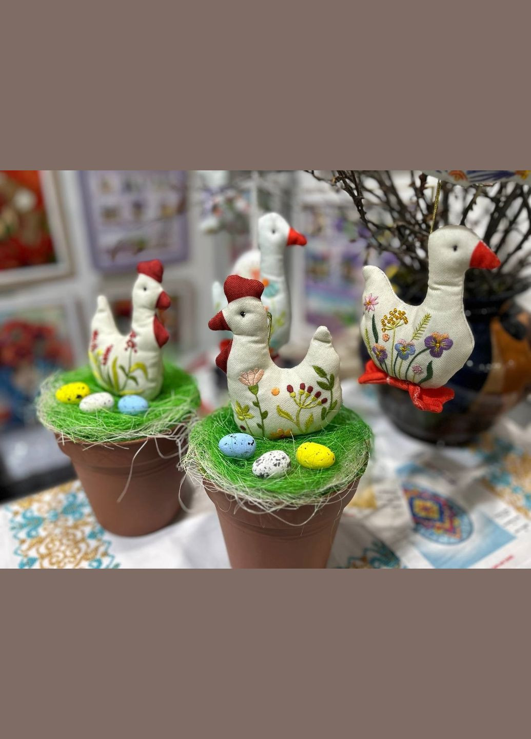 Набір для створення вишитої іграшки "Курочки", 10х14 см, 2 шт No Brand (340483995)