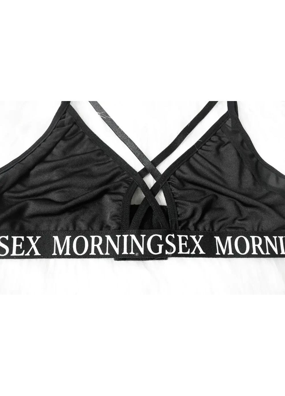 Чорний демісезонний сексуальна білизна спідня білизна з принтом на трусиках. спортивний комплект спідньої білизни для спортзалу, 2xl China