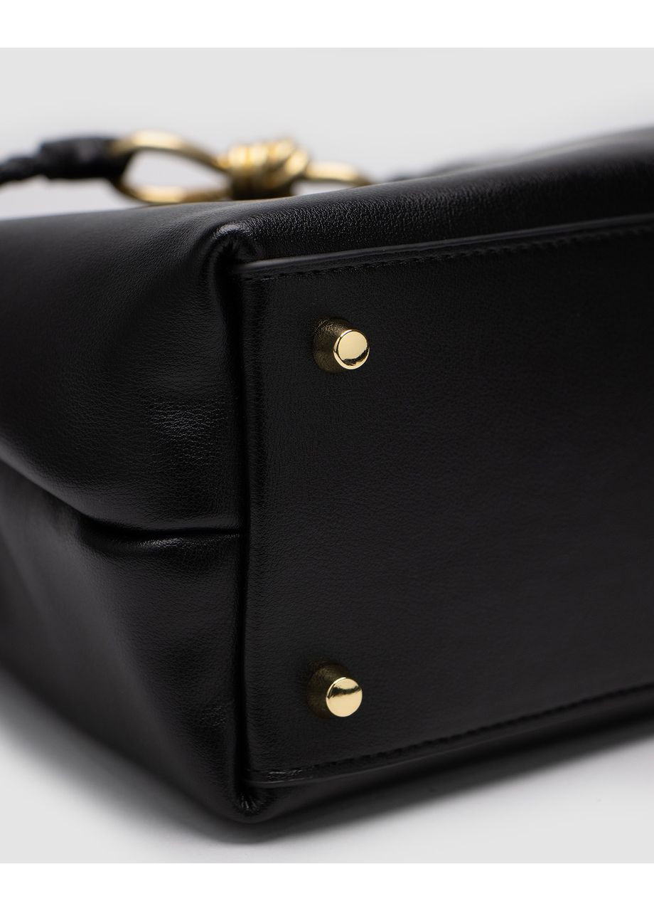 Сумка жіноча Andiamo Medium Leather Tote Bag in Black No Brand (355343388)