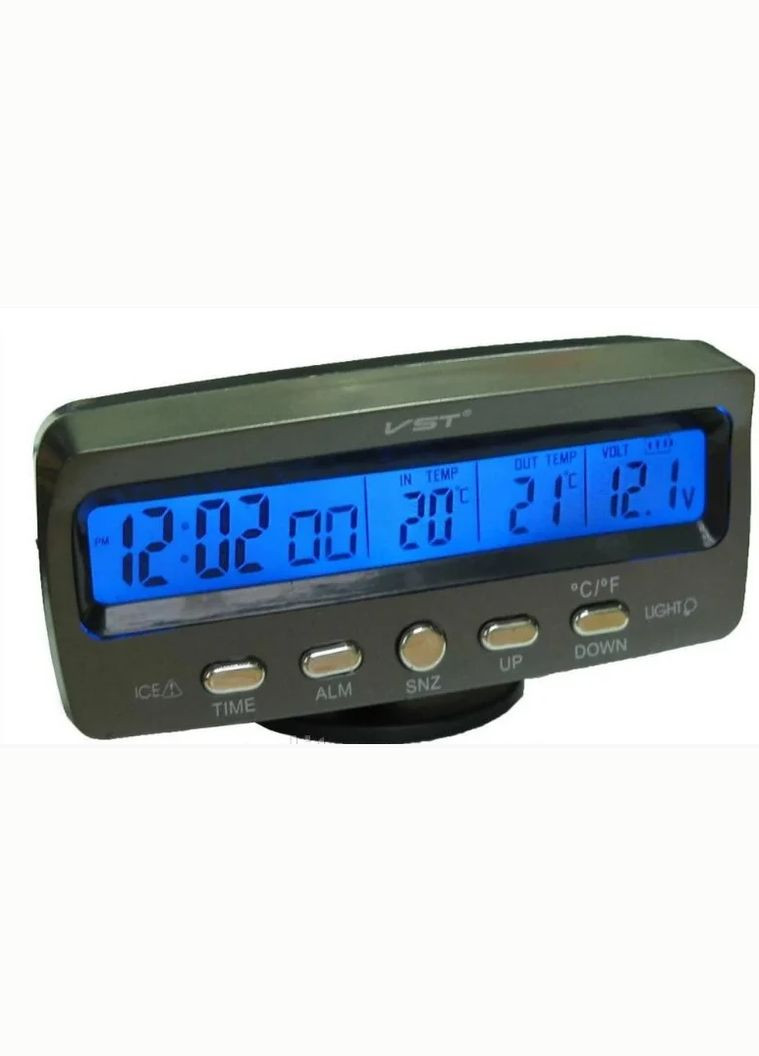 Автомобильные часы – термометр с вольтметром VST 7045V UKC (317192241)