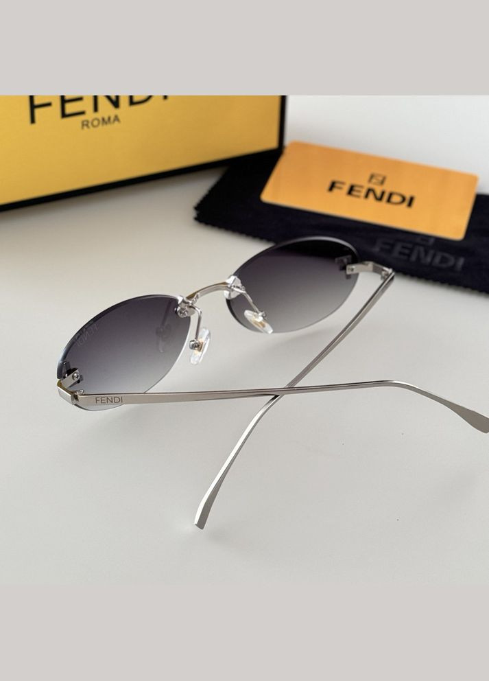 Женские брендовые стильные очки (48400) серые No Brand (322156643)