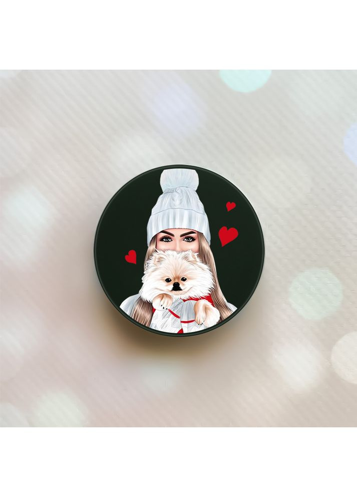 Держатель для смартфона / планшета попсокет Popsocket:: Девушка с собачкой (принт 142) Creative (360710276)
