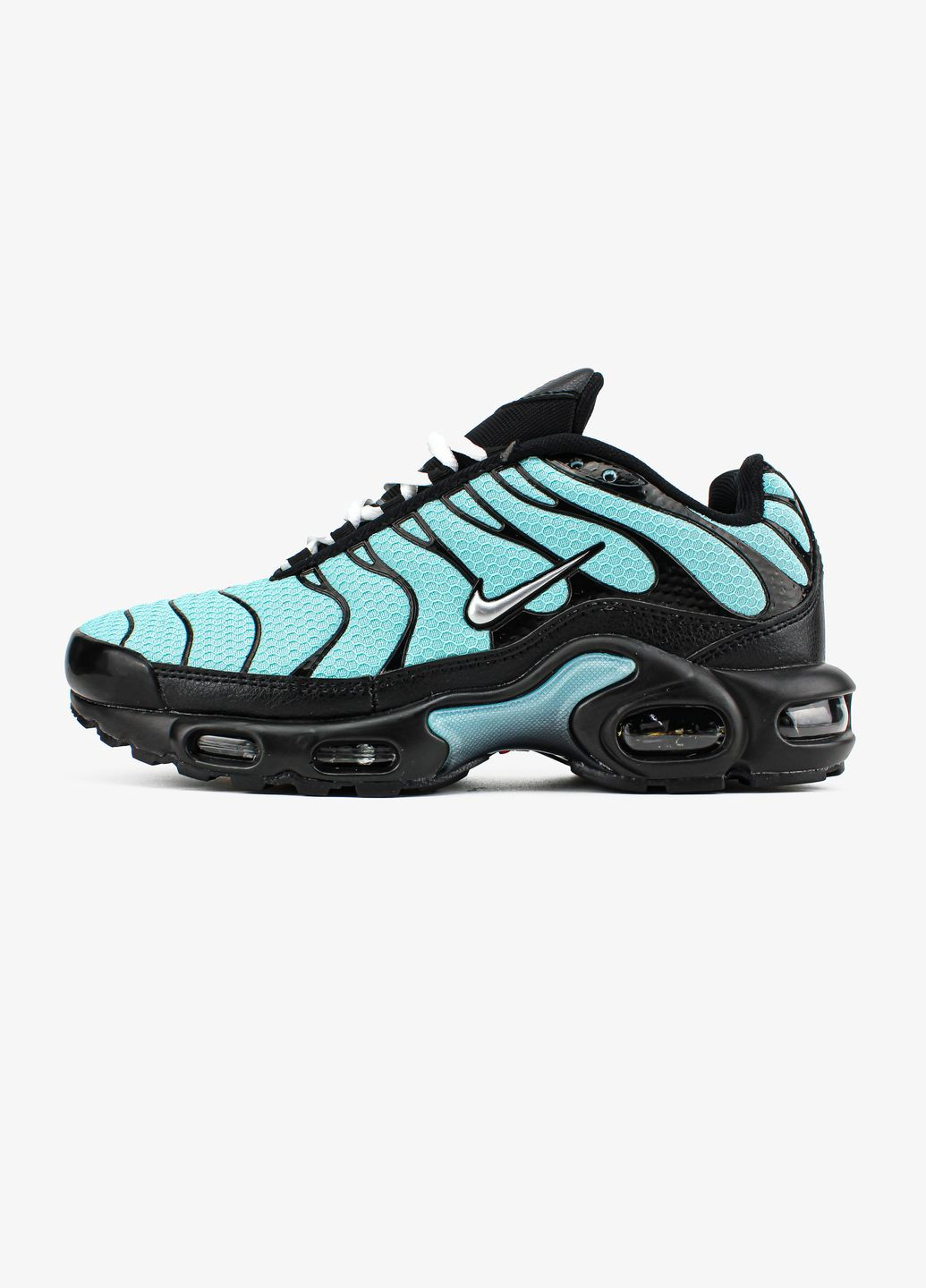 Блакитні всесезон кросівки чоловічі nike air max tn plus dark tiffany blue black | найк аір макс тн плюс блакитні чорні No Brand