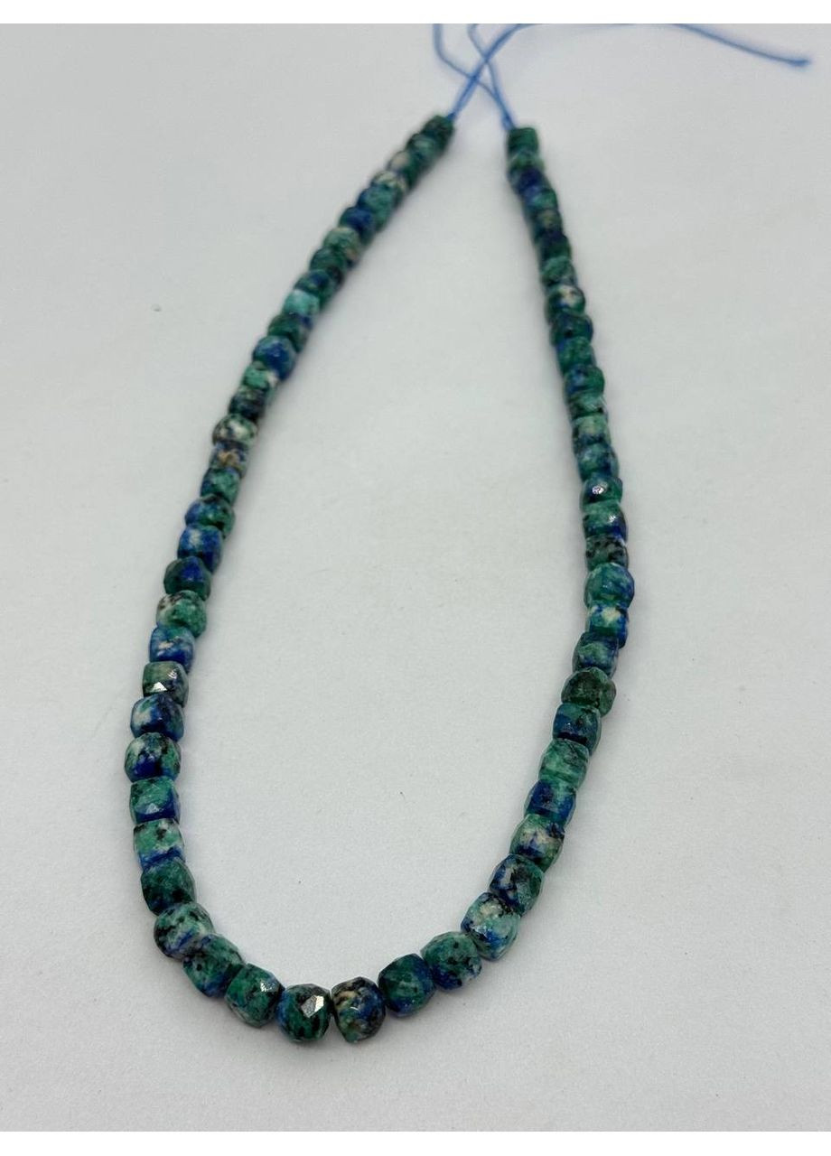 Азурмалахит на нити без застежки 7х7 мм 40 см Комбинированный No Brand (363829892)