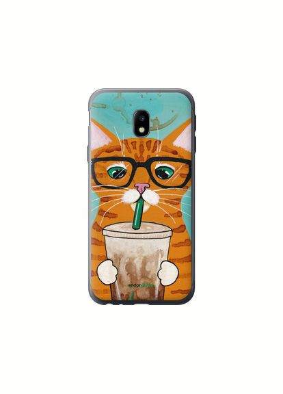 Чохол на Samsung Galaxy J3 (2017) Зеленоокий кіт в окулярах "4054t-650-2448" Endorphone (362604871)