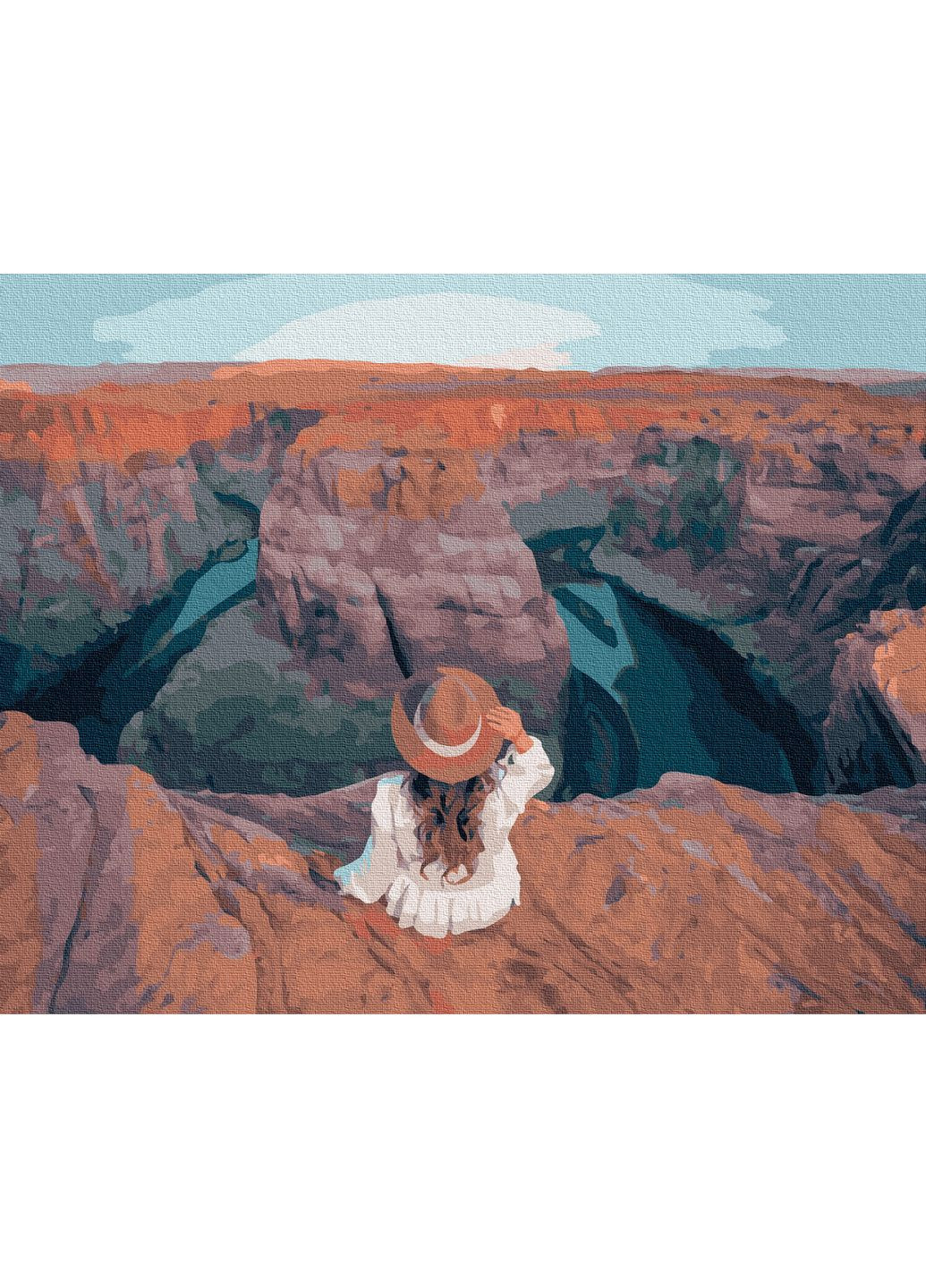 Картина по номерах "Дівчина біля каньйону" GX39744 No Brand (365039373)