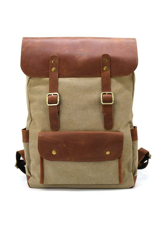 Рюкзак для ноутбука з канвасу та крейзі хорс RBs-9001-4lx бренда TARWA (298683969)