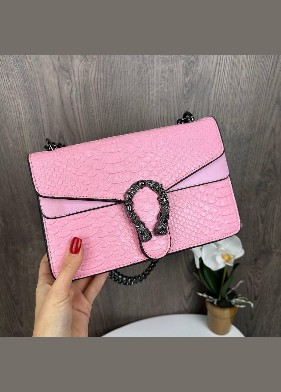 Женская мини сумка клатч под рептилию Подкова, модная маленькая сумочка на цепочке No Brand (334730760)