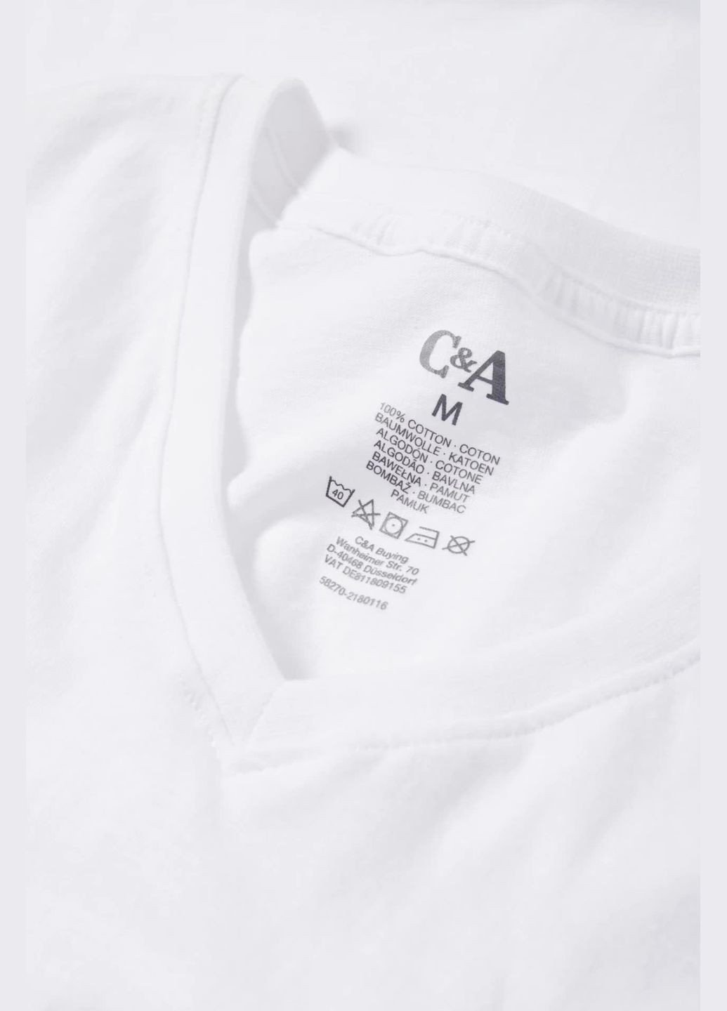Біла футболка з бавовни C&A
