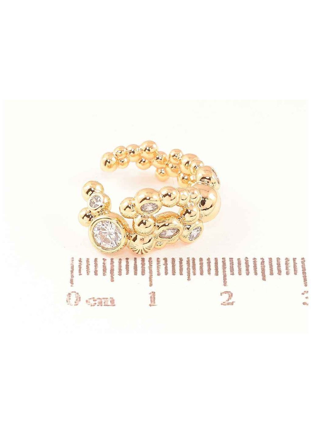 Серьги моно-кафа позолота 18K «Узор с кристаллами» 290797 Xuping Jewelry (356458205)