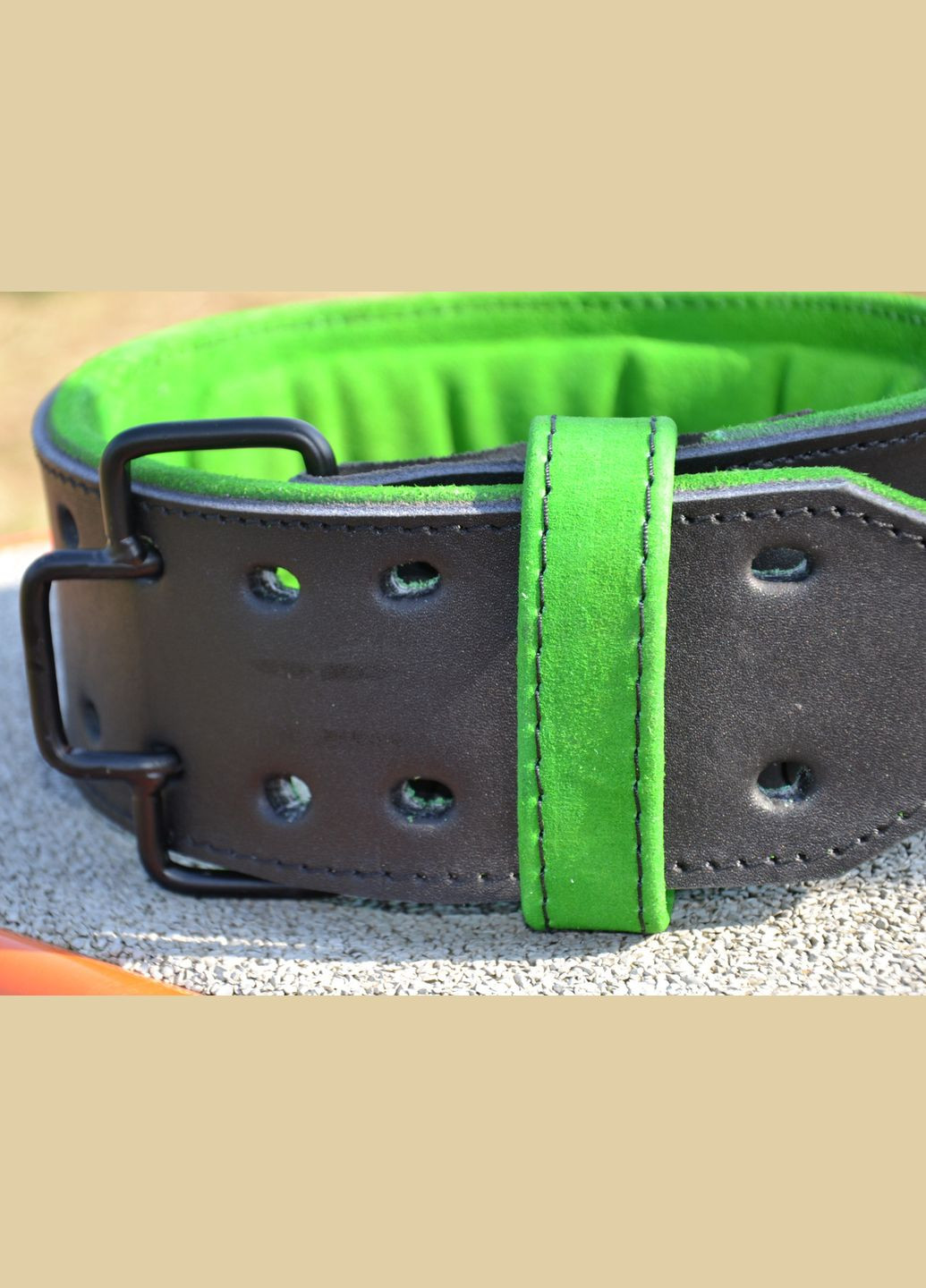 Пояс для важкої атлетики MFB-302 Quick Release Belt шкіряний Black/Green (A-012785) Mad Max (314810694)