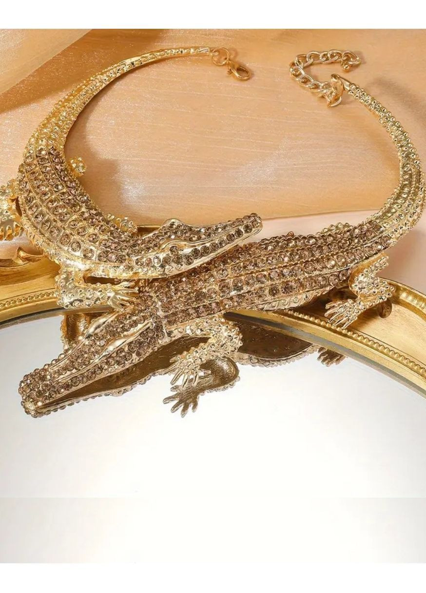 Ексклюзивне кольє крокодили алігатори золотисте, 1610 Fashion Jewelry (366891465)