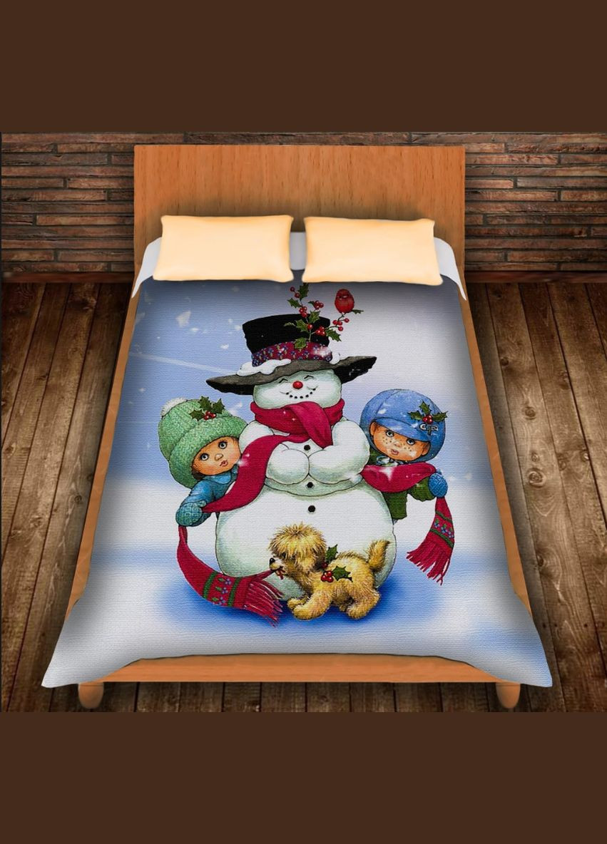 Плед с 3D принтом - Рождество Снеговик Перша Креативна мануфактура PERFECTUS Плед (301869034)