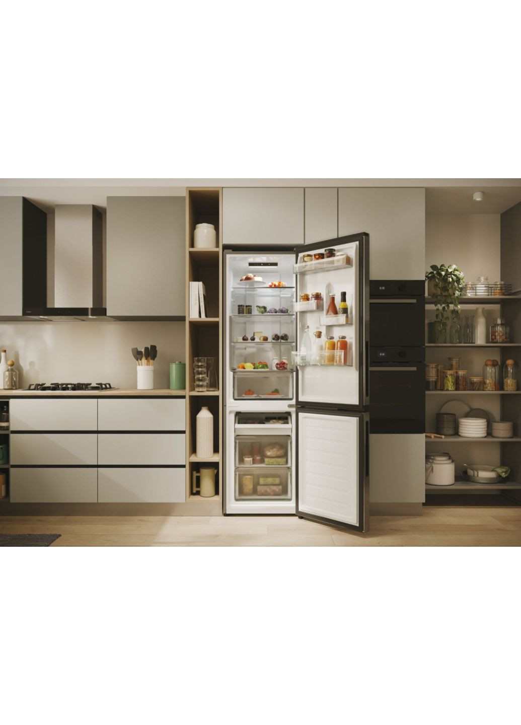 Холодильник CNCQ2T518EX с нижн. мороз., 182.5x54.5х60, холод.отд.-197л, мороз.отд.-82л, 2дв., А+, NF, нерж Candy