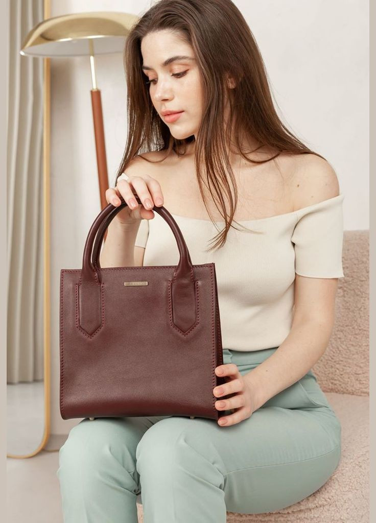 Кожаная женская сумка-кроссбоди бордовая (A-027158) BlankNote (327874227)