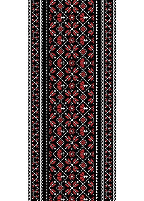 Наклейки на стойки дверей авто 3D TUNING STUDIO Вышиванка 500х220х0.15мм=2штуки No Brand (362499816)