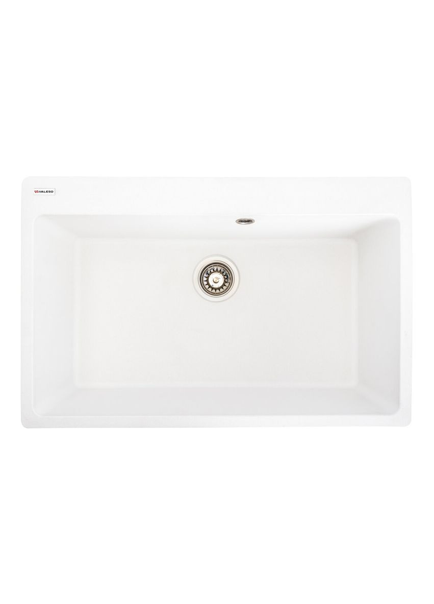 Гранитная мойка для кухни 7850 Bogema матовая (белая) Valeso (336932447)
