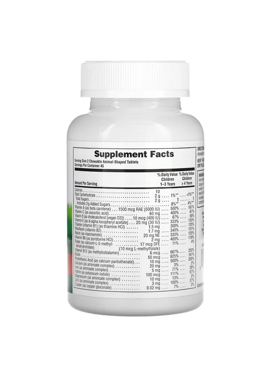 Source of Life, Animal Parade, мультивитамины и микроэлементы для детей, вкус вишни, 90 таблеток в форме животных Nature's Plus (370135398)