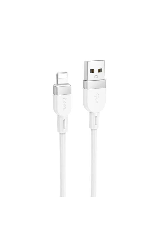 Кабель silicone charging data cable iP (L=1M) White (6942007636216) Hoco X109 Energy (361347415)