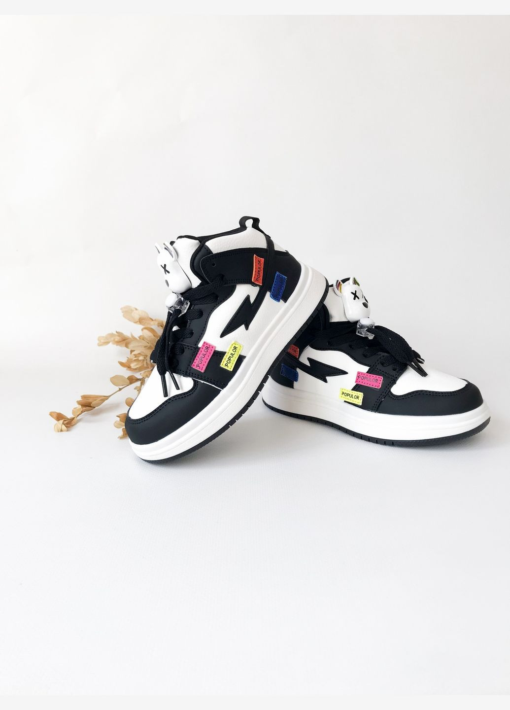 Демісезонні черевики 26 р 16,9 см чорно-білий артикул Д101 Bessky (303346388)