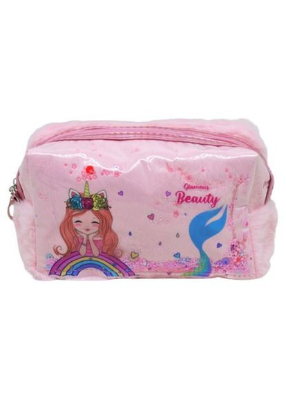 Косметичка-пенал пухнаста "Beauty" (рожевий) MIC (361416662)