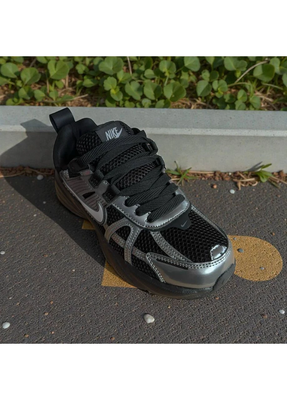 Женские кроссовки Nike Black Metallic Silver No Brand V2K Run чёрные демисезоны (380437800)