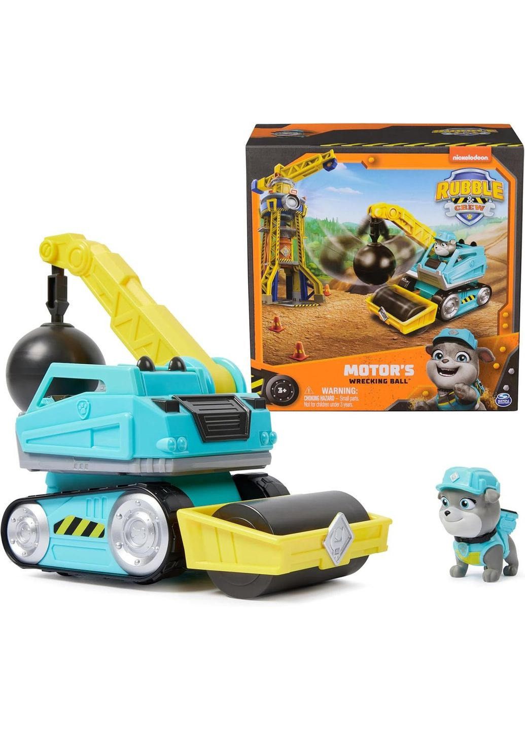 Щенячий патруль Кремез і команда Кульовий таран і фігурка Мотор Paw Patrol Rubble & Crew Motor’s Wrecking Ball Spin Master (365251703)
