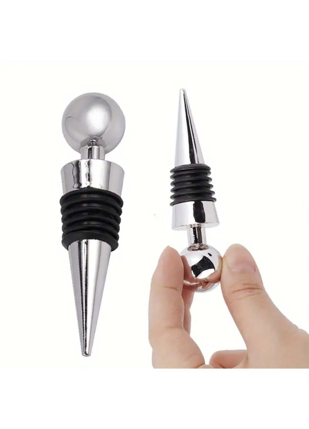 Пробка металлическая для бутылок вина и шампанского затычка многоразовая 8.5 см Kitchen Master (350883976)