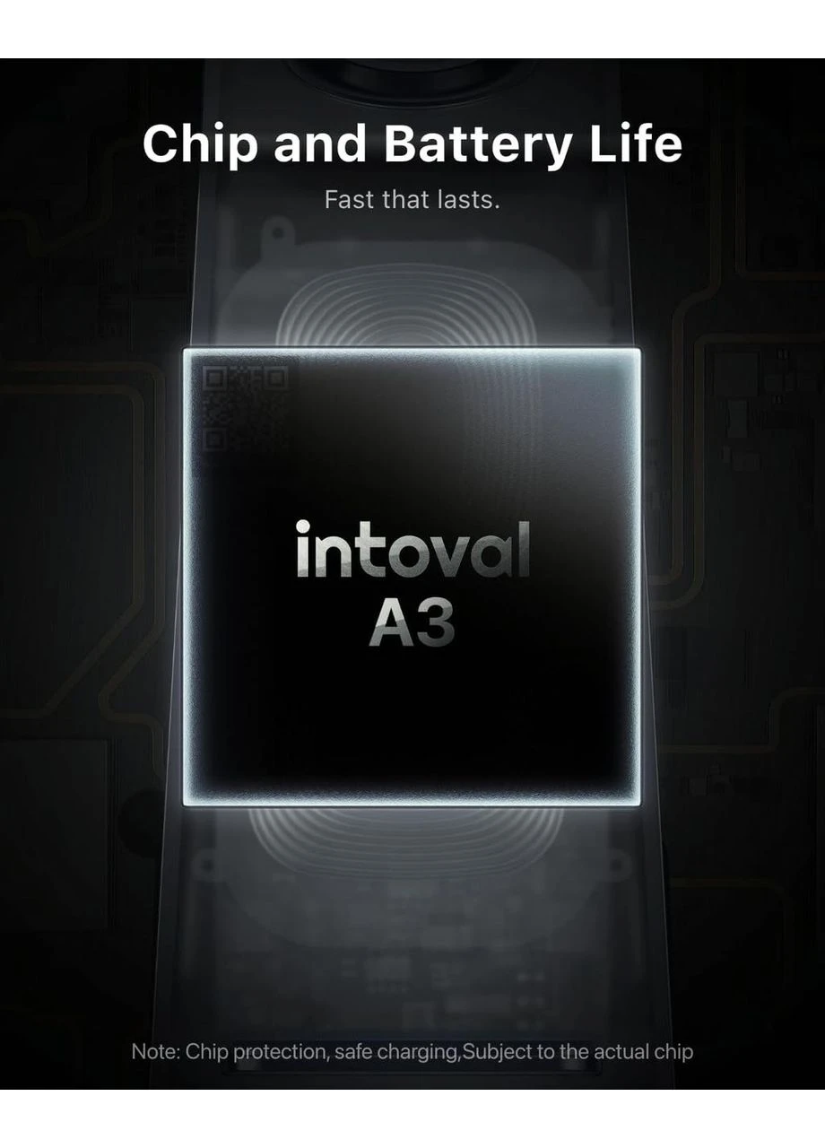 Бездротова зарядна станція Intoval 3 в 1 для iPhone, Apple Watch та AirPods - швидка зарядка 15W, чорна INTOVA (399001065)