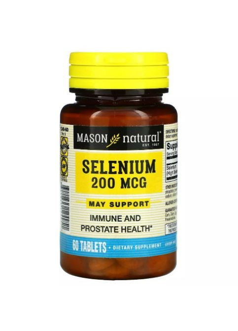 Selenium 200 mcg 60 Tabs Mason Natural (288050736)