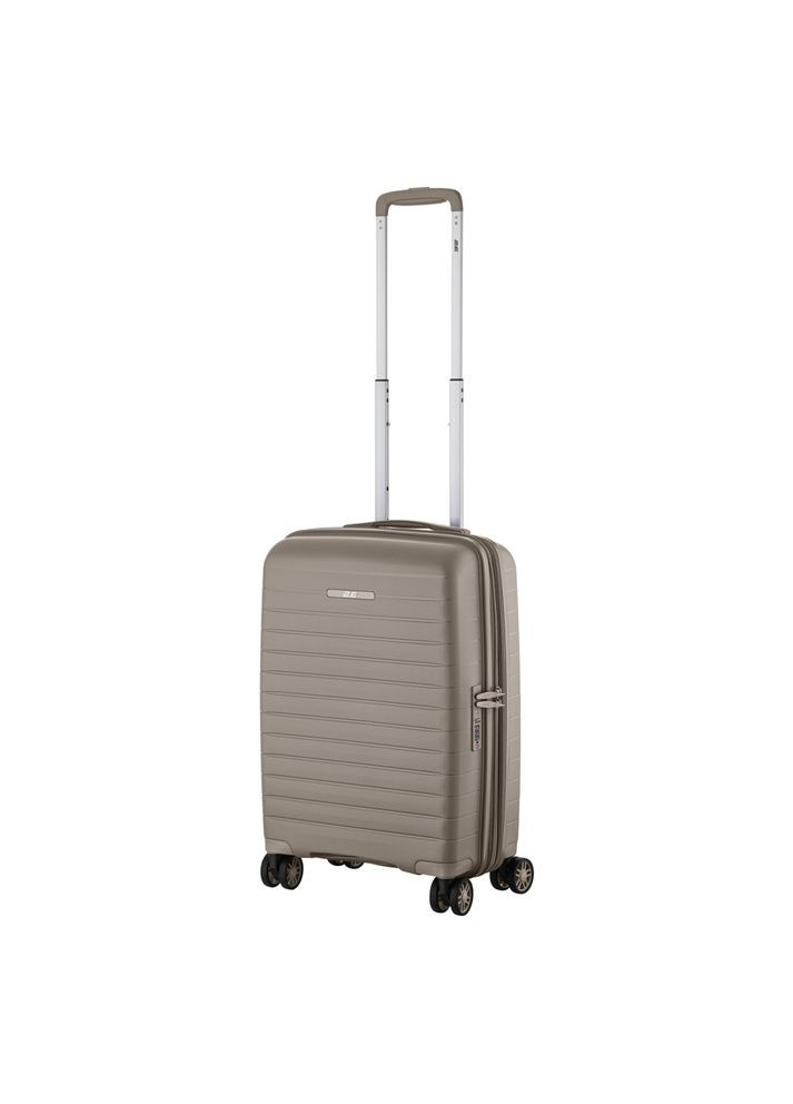 Валіза, Aero, поліпропілен, мала, 35/44 л, TSA, 4 колеса, EXP, сіро-коричневий 2E (370619132)