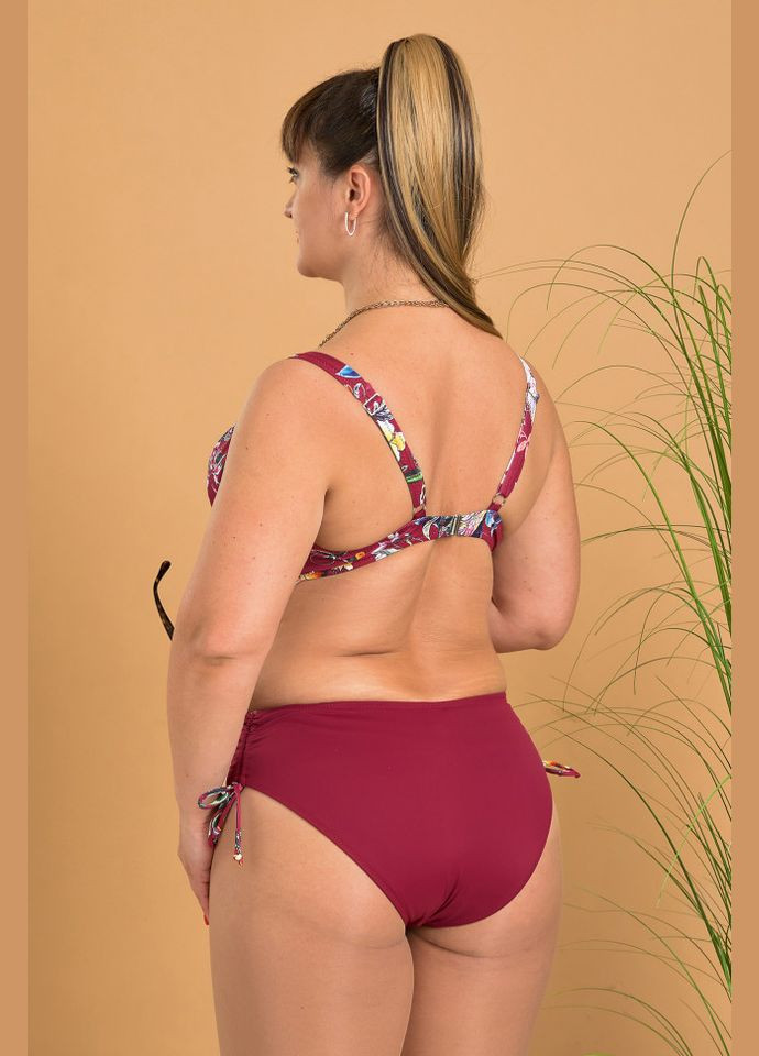 Бордовый летний купальник samegame 3073-2 Alenka Plus