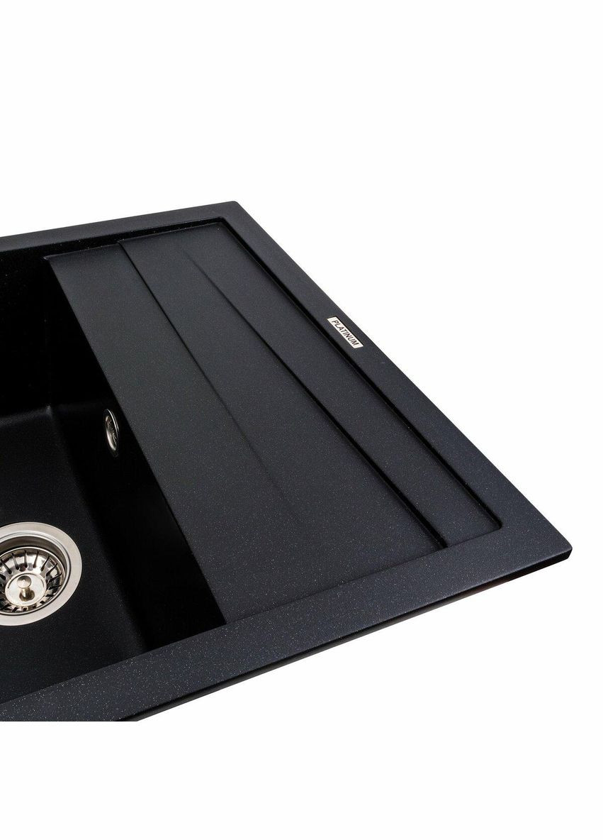 Кухонна мийка гранітна матова 7050 CASCADA металік Platinum (342070850)