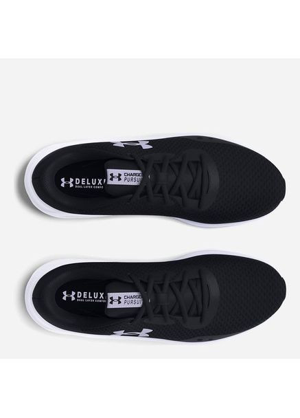 Жіночі кросівки 3024889-001 спортивні для активного відпочинку чорного кольору Under Armour UA W Charged Pursuit 3-BLK чорно-білі демісезони (364988990)