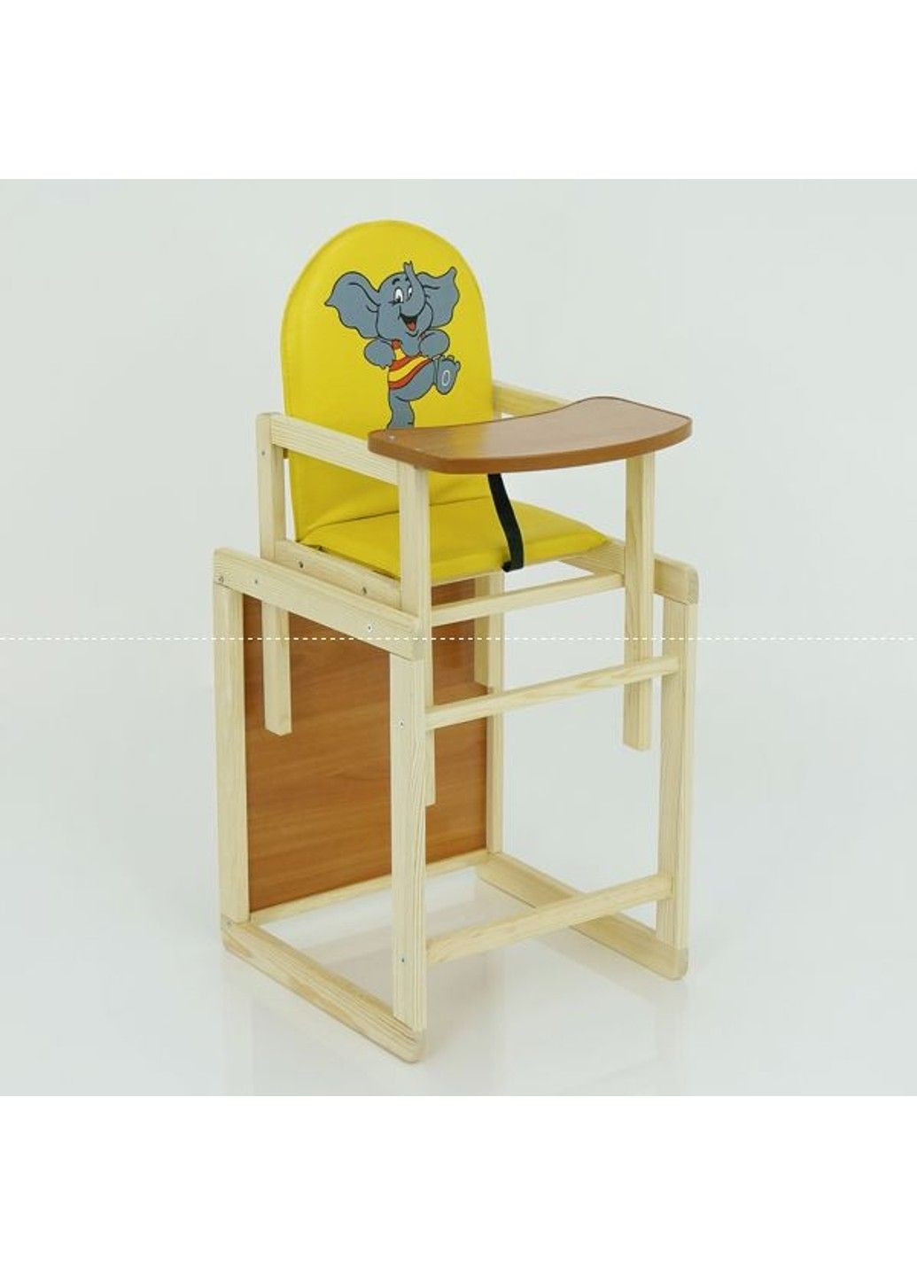 Стульчик для кормления №2026 кожзам - "Слоник" - цвет ЖЕЛТЫЙ (1) ТМ "" Мася (305823827)