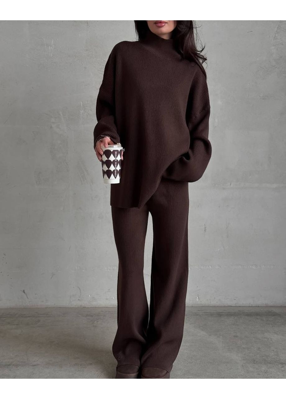 Женский костюм из ангора-рубчика в трендовом цвете | ЗАМЕР В ОПИСАНИИ GD/GL Модний простір (370853922)