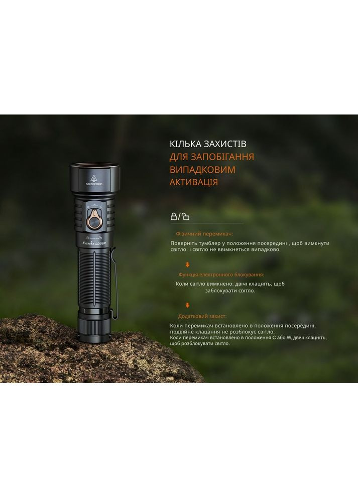 Ліхтар ручний LD36RB чорний Fenix (368669668)