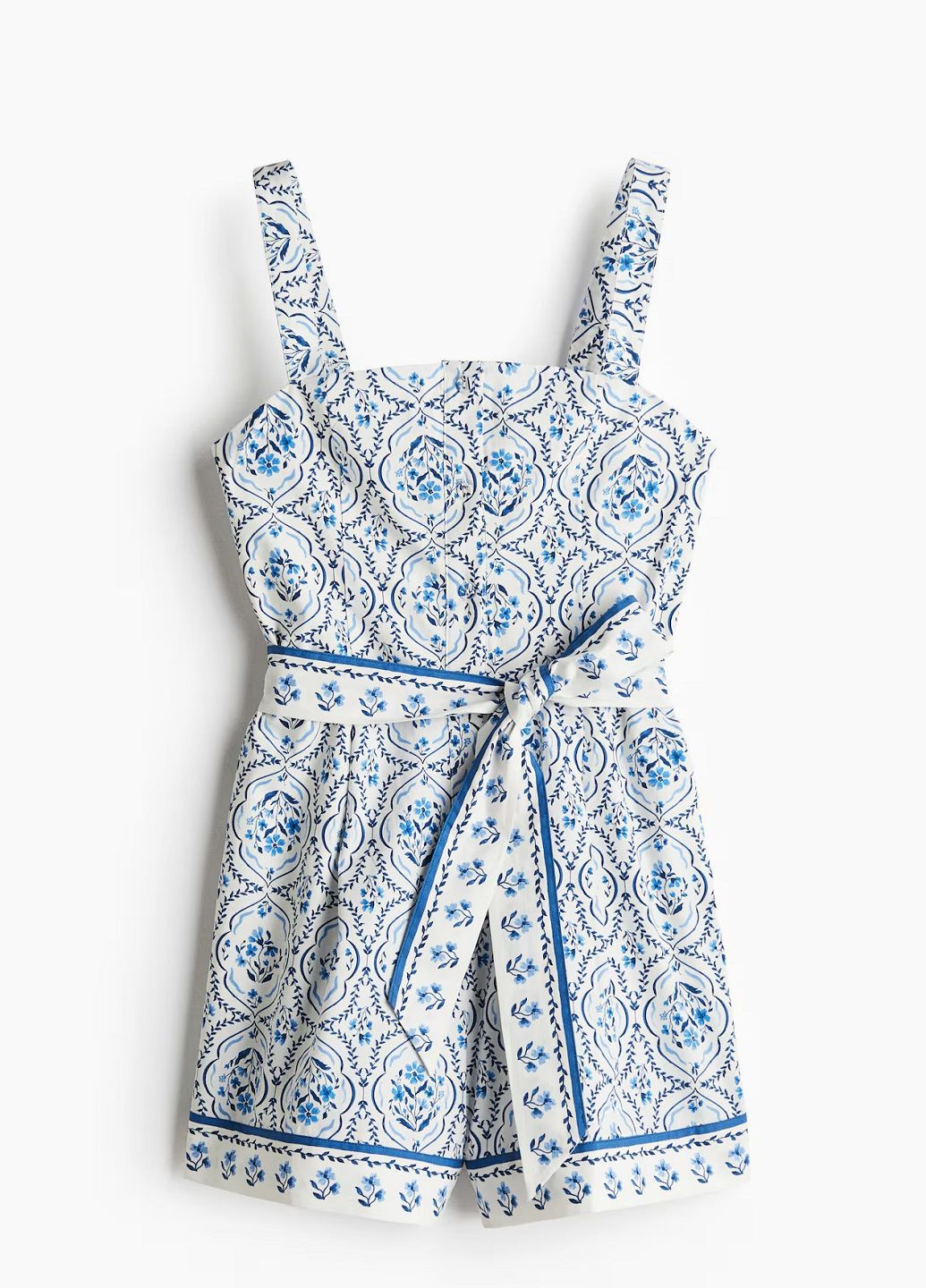 Комбинезон H&M цветочный белый кэжуал