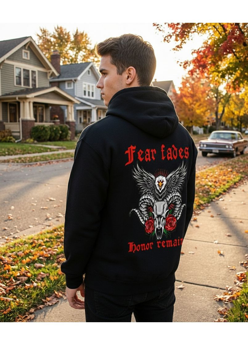 Худі чол. чорний тринитка Онікс з принтом Black Series 160 (DTG) 4PROFI (371767556)