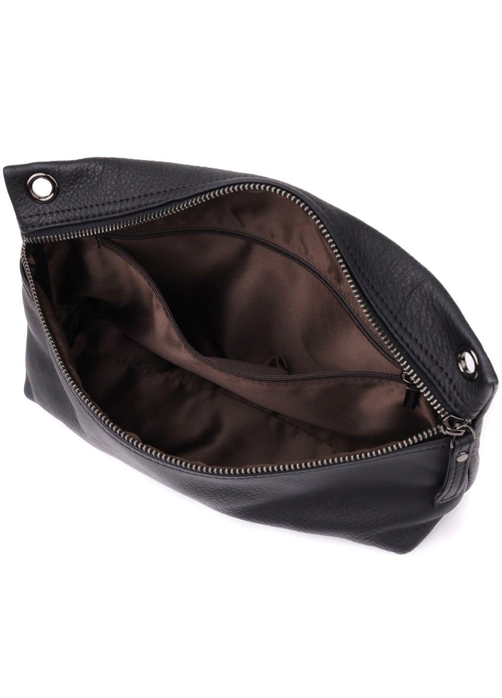 Модная женская сумка на плечо из натуральной кожи 23004 Черный Vintage (356452167)