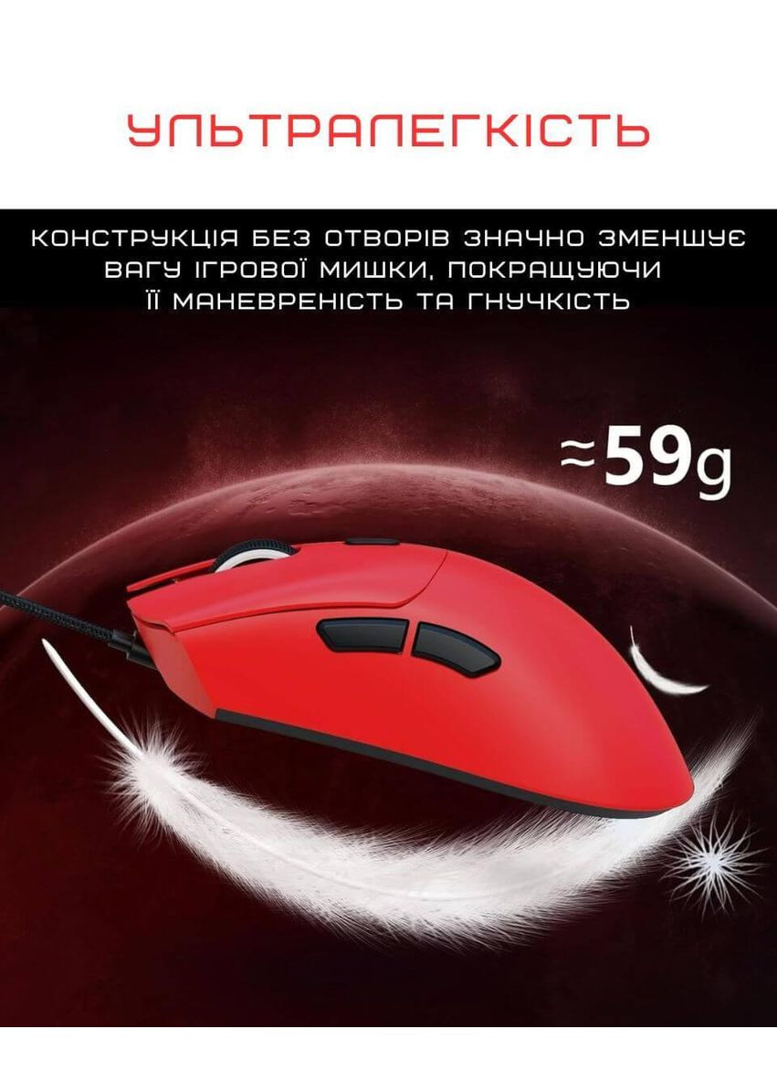 Ігрова бездротова миша R1 Red ATTACK SHARK (370202803)