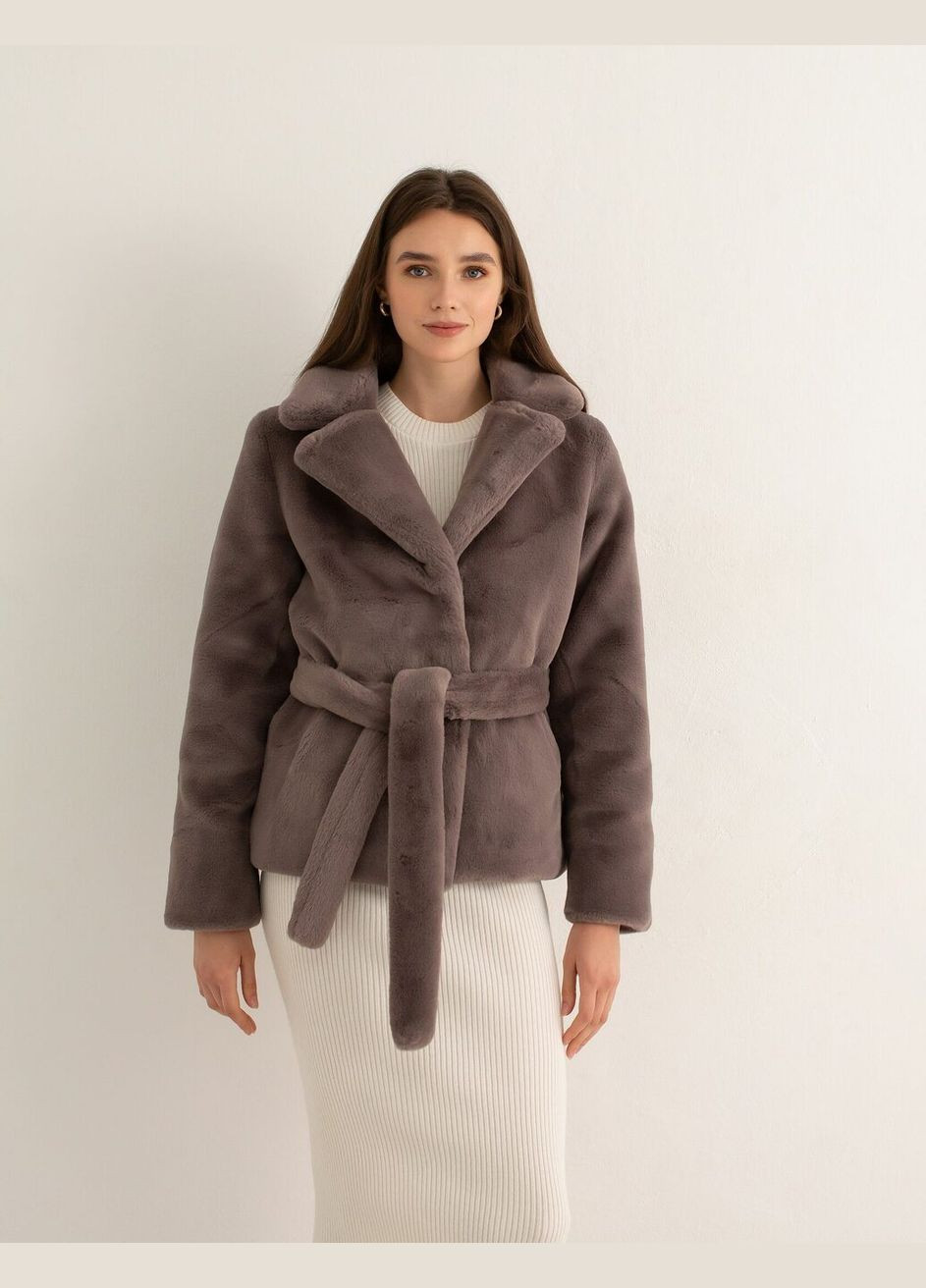 Светло-коричневая демисезонная эко-шуба maya Monro Store