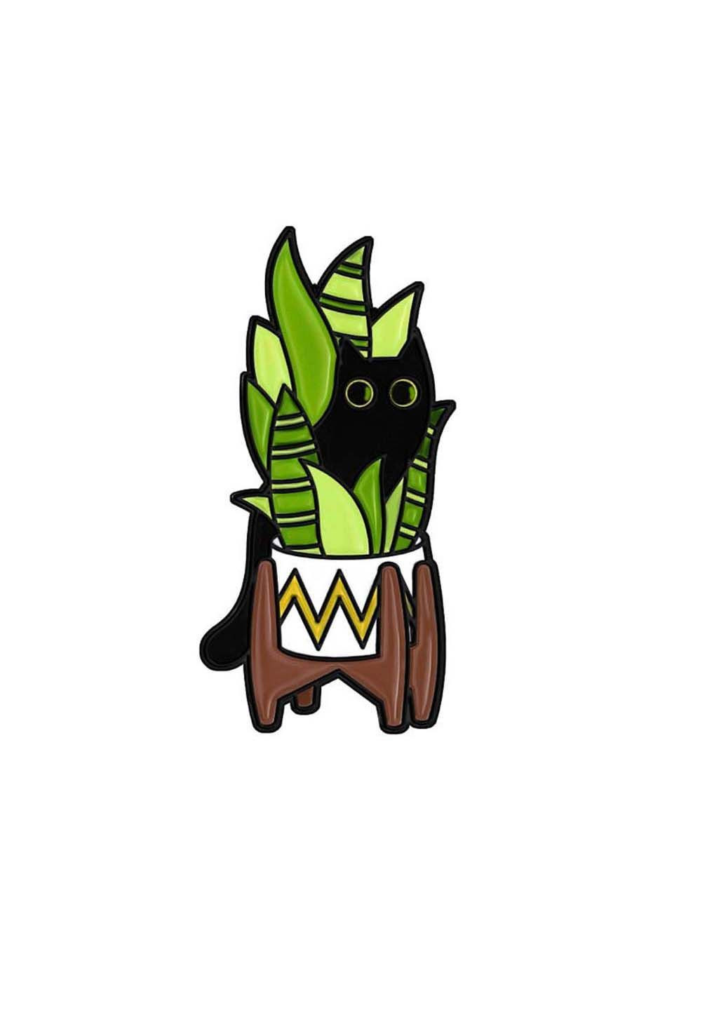 Значок Кот в горшке BRGV113645 1,4 х 3,0 см BROCHE (298534256)